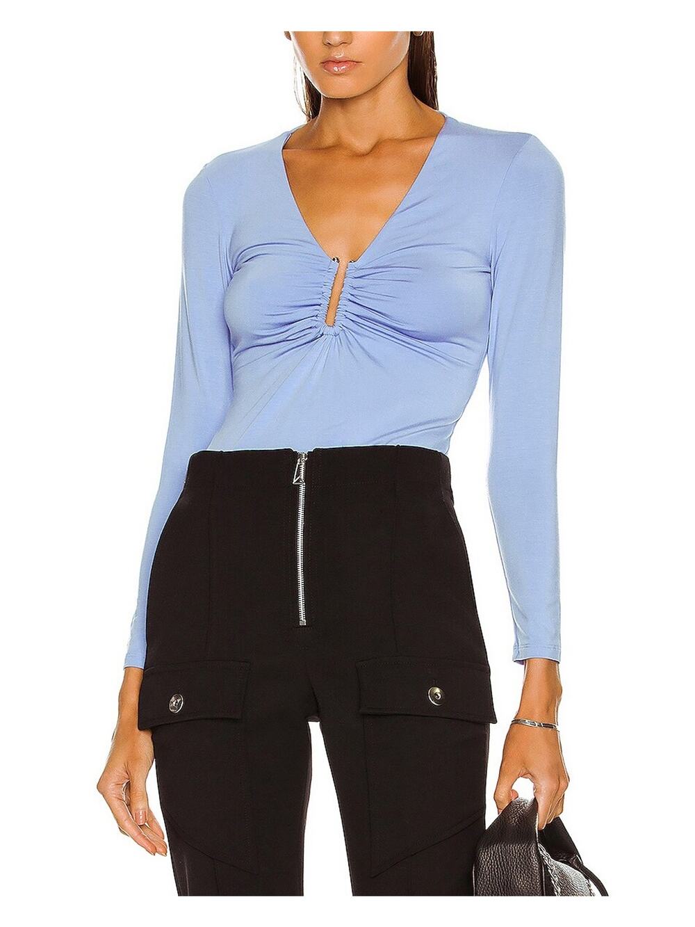 Simkhai Ruched Periwinkle Madeline Top Size XS